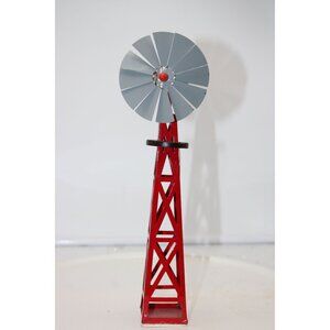 Lemax Village Accessory - Red Windmill, metal